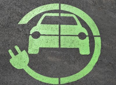 Electric car charge symbol